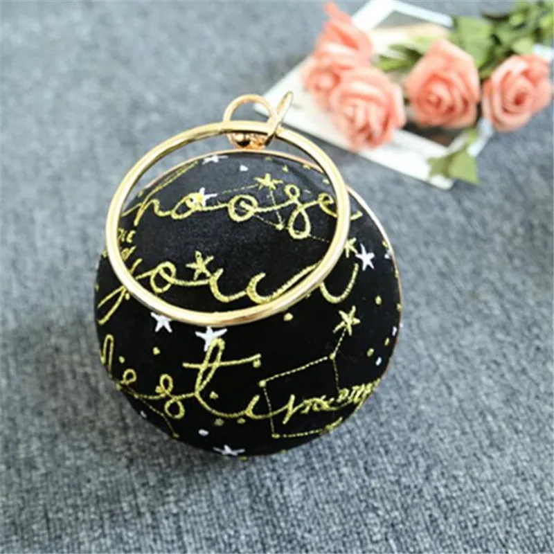 

Meloke 2019 high quality women round shaped evening bags luxury bling wedding bags with chain drop shipping xc28