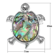 Новое поступление, Классический натуральный кулон в виде ракушки черепахи, бусины для женщин, модные ювелирные изделия