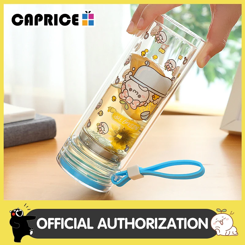

Bottle For Water Glass Water Drink Bottles 260ML Portable Thermal Insulation Double Layer Silicone Rope Tea Infuser BP-BLB
