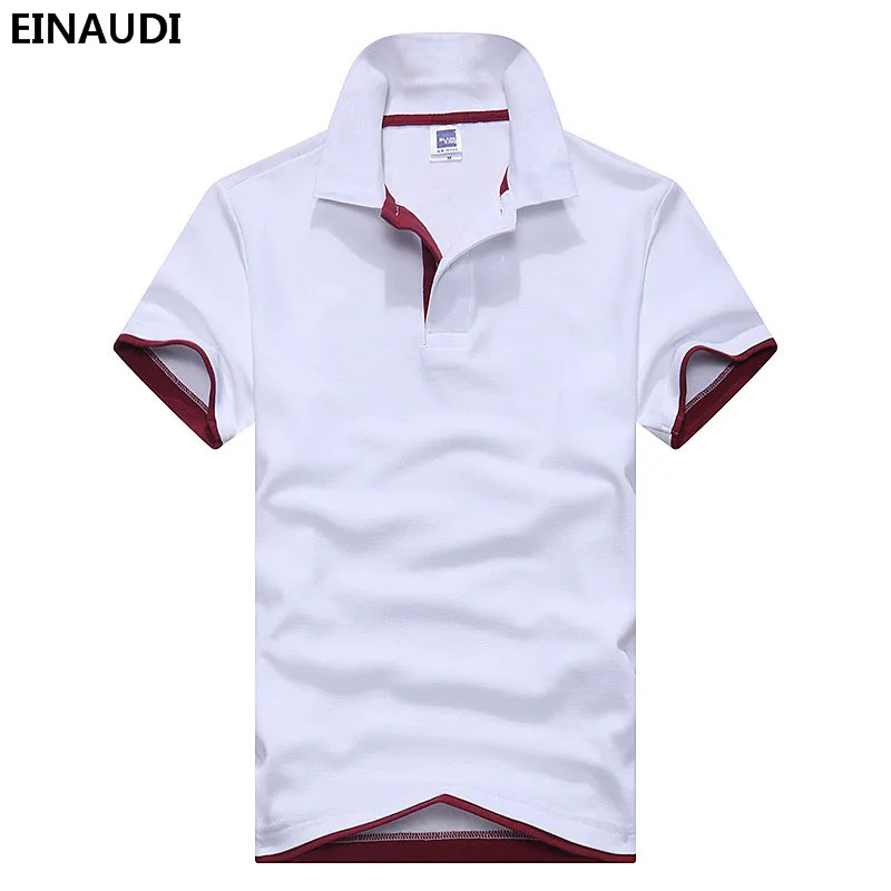

EINAUDI Plus Size XS-3XL Brand New Men's Polo Shirt Men Short Sleeve Cotton Shirt Jerseys Solid Polo Shirts
