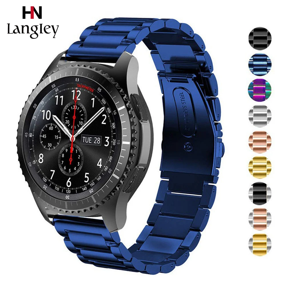 Ремешок из нержавеющей стали для Samsung GearS2/S3 Frontier браслет Galaxy Watch 42/46 мм Huawei 2