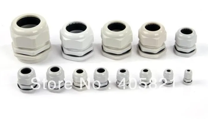 

Free shipping! PG07 IP68 Light Grey Waterproof Nylon Cable Gland For 3-6.5mm Cable Range