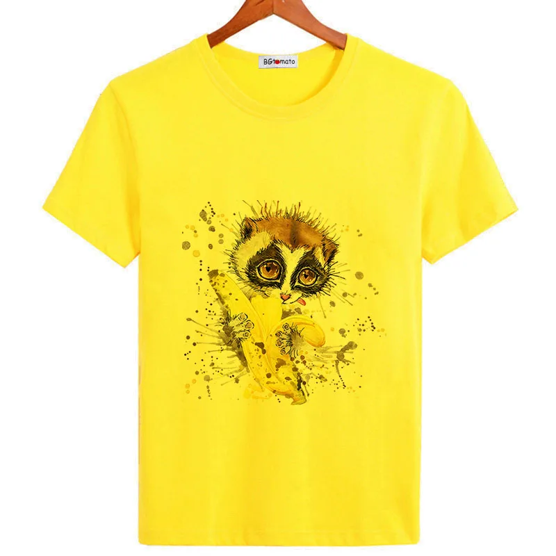 

Красивая футболка BGtomato raccoon, оригинальные Брендовые повседневные топы для мужчин, Женская Удобная Повседневная футболка