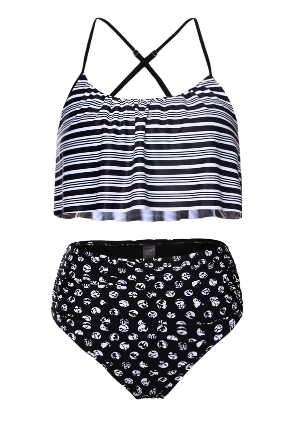 Glowing-Top-and-Striped-Bottom-High-Waist-Swimwear-LC410149-1-2