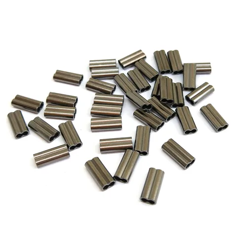 Tubo de Cobre Conector de Linha de Pesca do Robalo Equipamento de Pesca Infof Peças Lote Pesca Frisos Fio Duplo Oval Carpa 1000 –