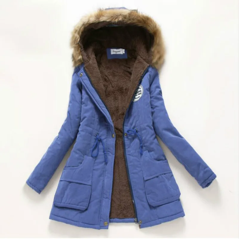 Winter Coat Women 2018 New Parka Casual Outwear Military Hooded Thickening Cotton Coat Winter Jacket Women Fur Clothes S-XXXL
