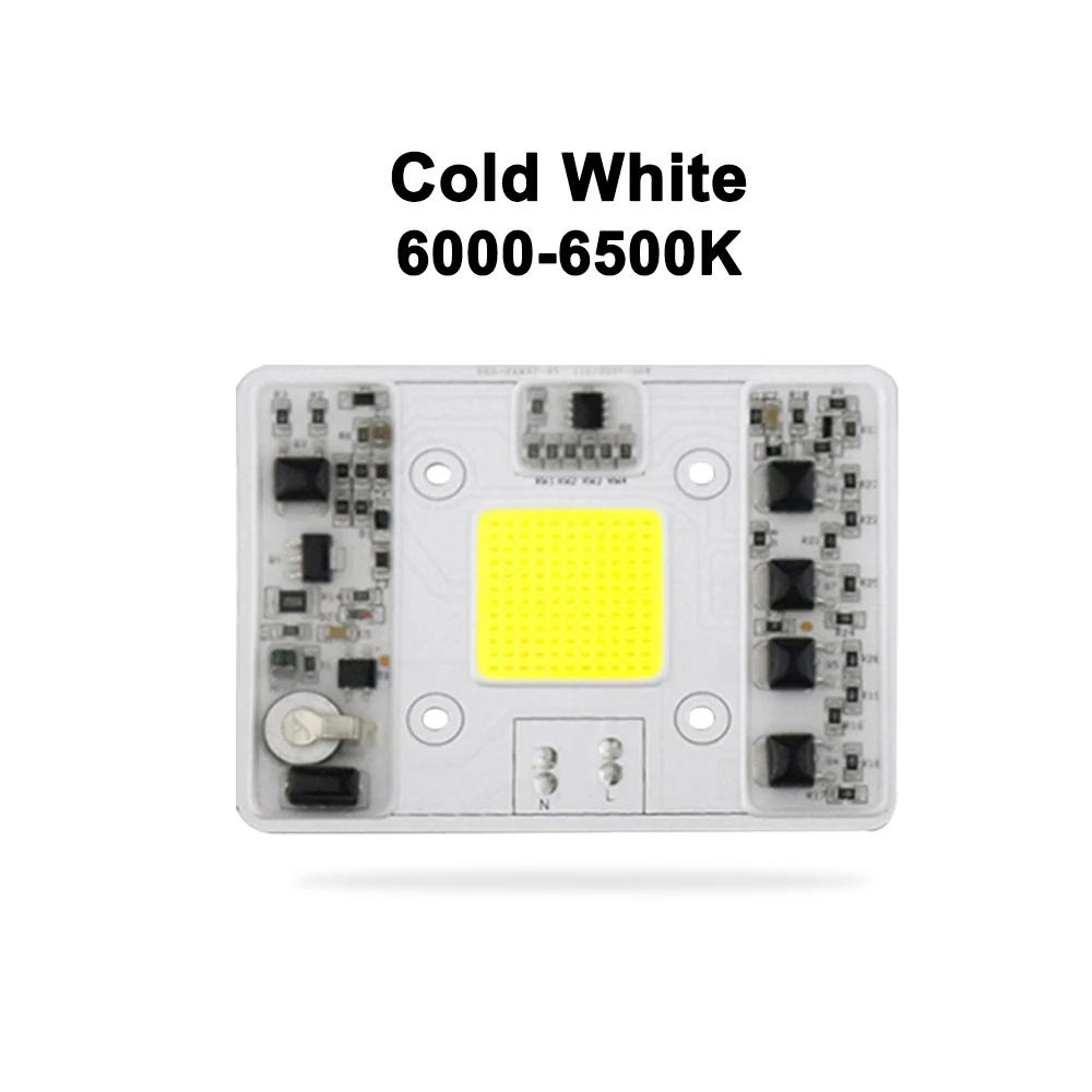 50 Вт светодиодный источник света AC 110 В 220 В Smart IC COB светодиодный LED высокой мощность лампочка чип для DIY прожектор нет необходимости драйвер JQ