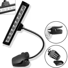 Flexible Clip-on LED Light 9-LED Floodlight For Orchestra Piano Violin Music Stand Drop ship