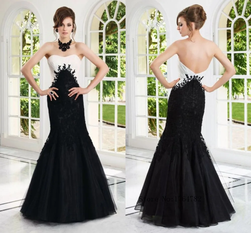 black & white gown design