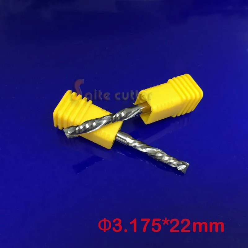 

2pc 3.175x 22mm UP DOWN Double Flutes Composite Cutter Wood Cutter End Mill Woodworking Milling Engraving Machine Cnc Router Bit