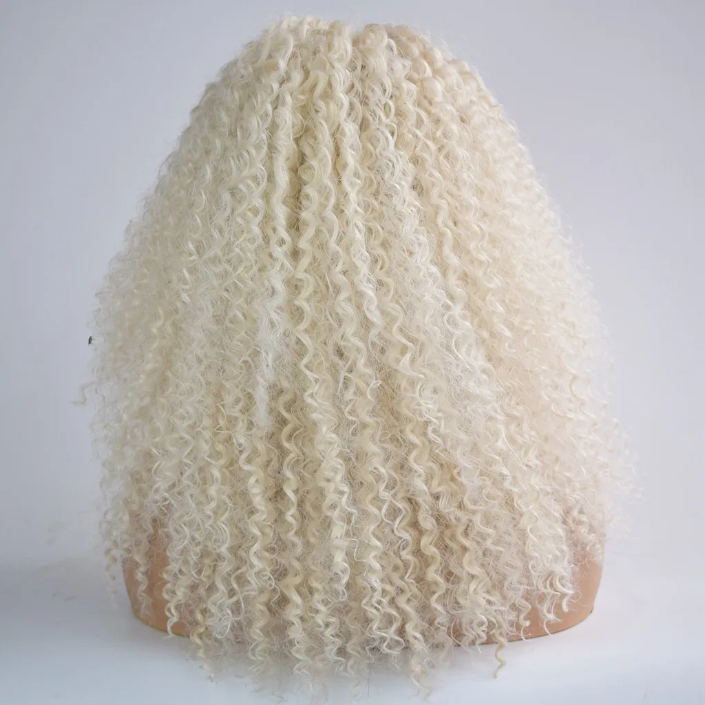 

Factory price 1pc Women Fashion Lady Lace Front Curly Wig Full Lace 22 inches Adjustable Cosplay Wigs Stand Simple Jan14