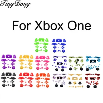 

1 set Full Button Sets Mod Replace Dpad ABXY Trigger Thumbstick Parts for Microsoft Xbox One Controller Chrome Solid