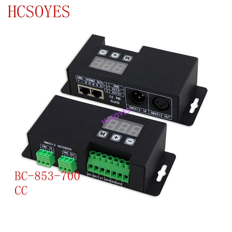 BC 853/BC 853 CC 3CH 350/BC 700 CV/CC ШИМ dmx512постоянное напряжение Декодер контроллер 350mA 700mA