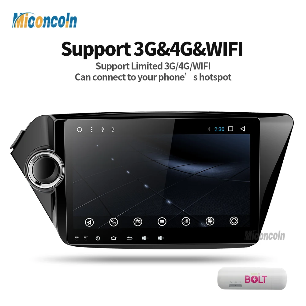 Sale Octa core android 8.1 car dvd gps navigation 9 inch for Kia k2 RIO 2010 2011 2012 car video player gps car multimedia player 1