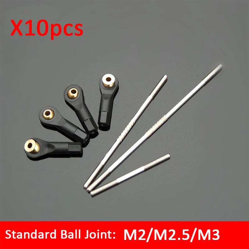 Buy 10pc RC Ball Link With Rod Ball Joint Set For RC