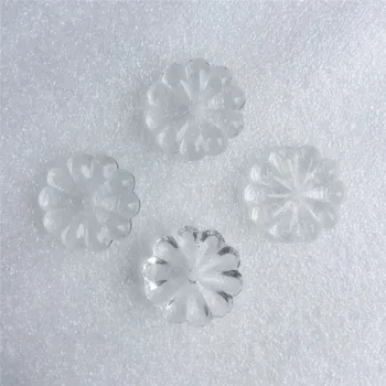 

Transparent 25mm 50pcs Glass Rosette Plum Flower Beads Middle Hole Crystal Chandelier Prats For Diy Lamp Decoration