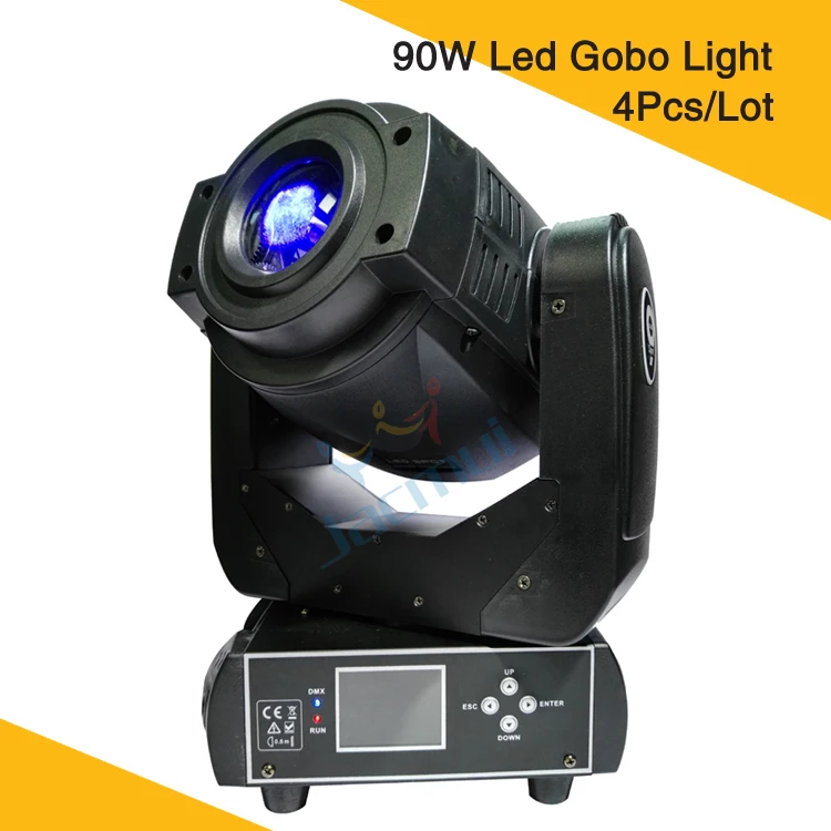 (4Pcs/Lot) 90W Led Spot Light Moving Head Rotating Static Gobo Projector Moving Head Spot Effect