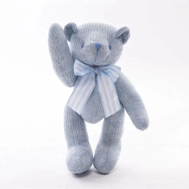 30 CM Cute Lovely Creative Knitting Teddy Bear Plush Doll Baby Toys Wedding Decoration Gift for Kids Children Rope Fabric