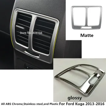 

For Ford Kuga Escape 2013 2014 2015 2016 Car Styling Body ABS Chrome Garnish Cover Trim Rear Air Conditioning Outlet Vent 1pcs