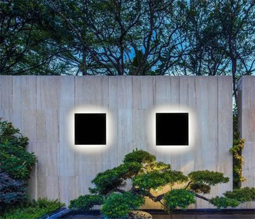 Externa à Prova Quadrada de Parede para Jardim Iluminação de Alumínio Luz de Led para Parede D'água Luminária Corredores Parede Externa Varanda Corredor Nr21 3 Luz de led para parede externa à