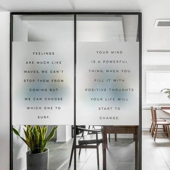 

Frosted glass stickers Poetry Collection English Bathrooms balcony door windows electrostatic transparent opaque film