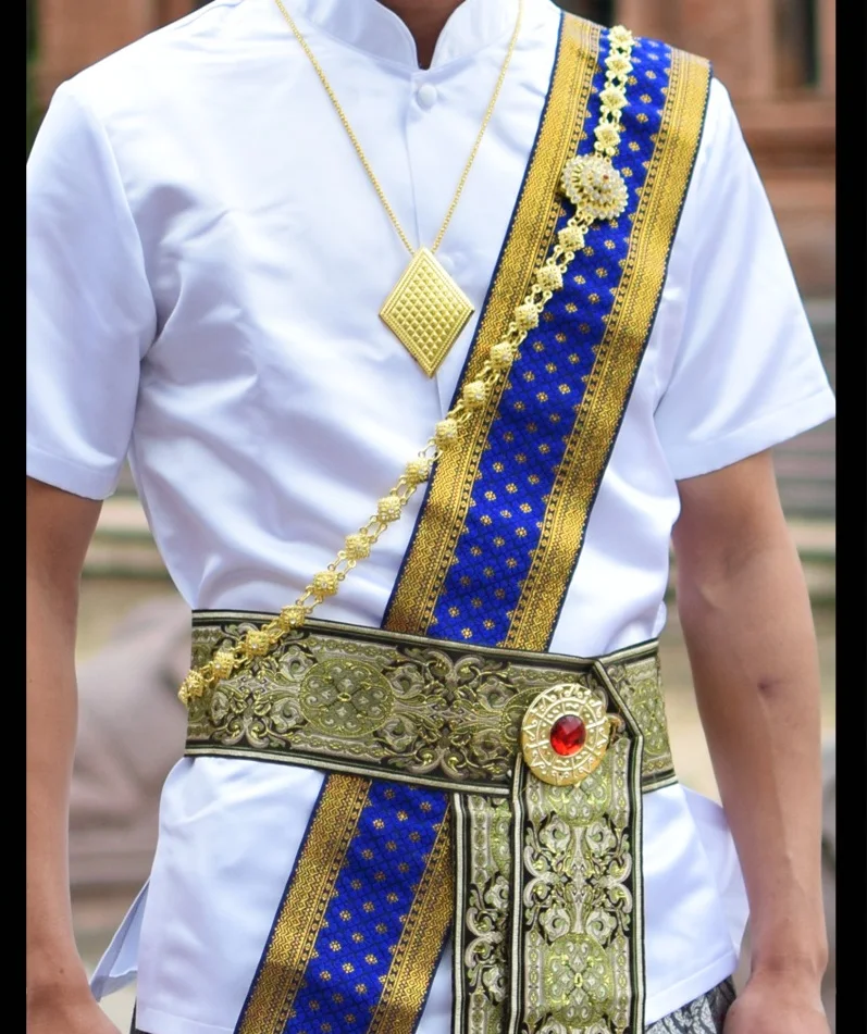 Праздничная рубашка с брызгами воды+ брюки+ пояс фото дорожные костюмы дай Императорский костюм для ребенка традиционные фигурки Тайланда мужские костюмы