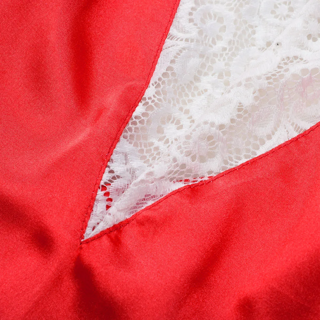 Атласное ночное белье для женщин крест-накрест ночное белье с открытой спиной женское белье, сексуальная ночная сорочка Нижнее белье кружевное лоскутное ночное белье летнее платье