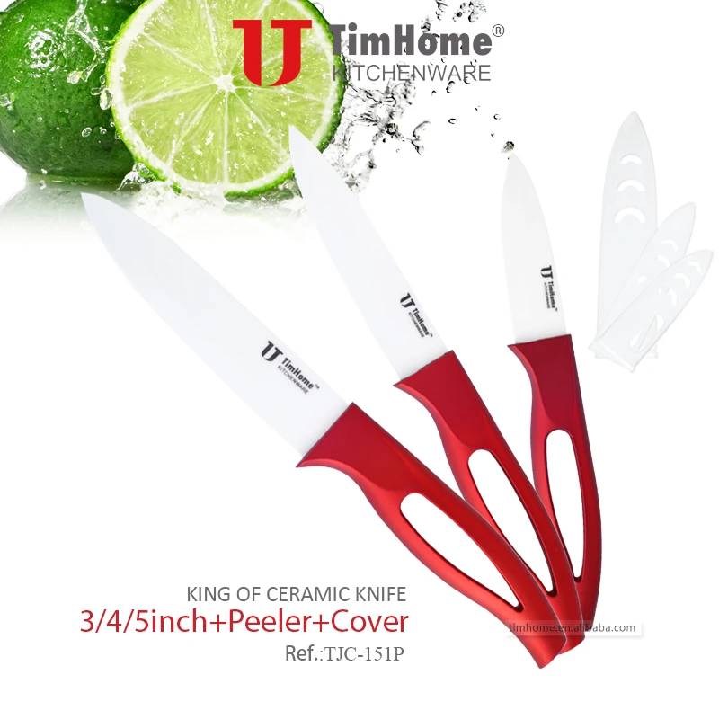

Beauty Gifts Zirconia Ceramic Knife Set Kitchen knives fruit paring knife 3" 4" 5"inch+ Peeler with covers