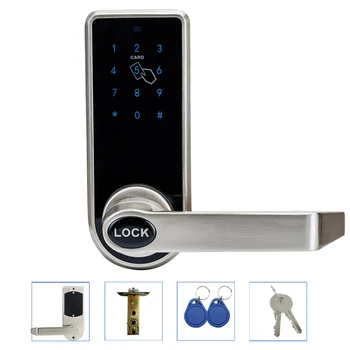 

Digital Password Card Mechanical Key Digital Key Less Lock Smart Entry Touch Screen Keypad Zinc Alloy Electronic Door Lock