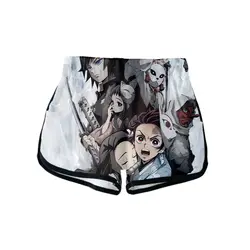 Модные хип-хоп манга демон Slayer: Kimetsu no Yaiba 3D летние женские повседневные Harajuku милые девушки Лидер продаж сексуальные шорты одежда