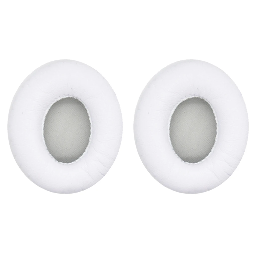 1 Pair Replacement Soft Ear Pads Earpads Cushions Covers Replacement for Beats Solo   1.0 Headset White