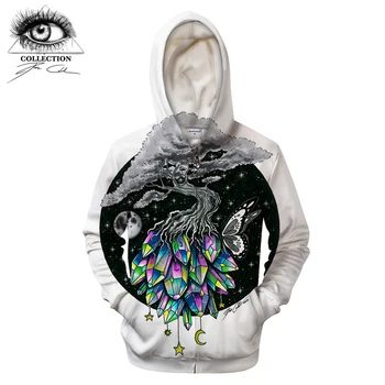 

Crystal tree By Pixie coldArt 3D Print Hoodies Women Casual Sweatshirt Tracksuit Brand Pullover ZipperJacket Coat Hooded DropShi