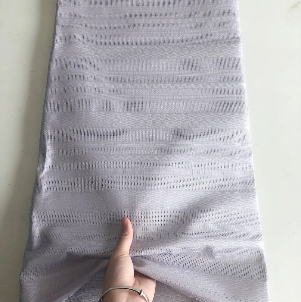 

2018 Top sale African Lace Fabric Cotton grey Color high quality Atiku material atiku 10yards for sale
