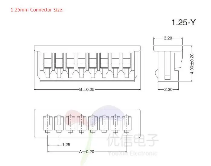 5 шт. XH 1,25 провода кабельный разъем DIY JST 2/3/4/5/6/7/8/9/10Pin электронная линия двойной разъем терминала 28AWG 10 см