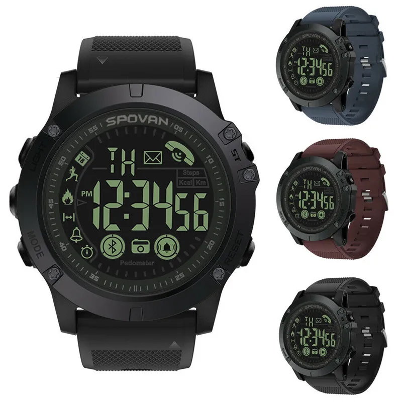 

New 2019 T1 IP67 Waterproof Smart Watch Sport Military Grade Super Tough Tact Outdoor For IOS8.0 and Android4.4 Above