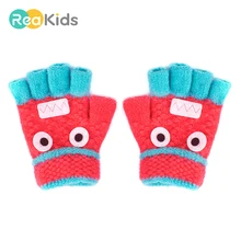 REAKIDS Красивые Вязаные гольфы с изображениями жестов из зимняя рукавица теплые детские перчатки шерстяное нижнее белье с рисунком из мультфильма трусы Варежки перчатки зимние детские перчатки