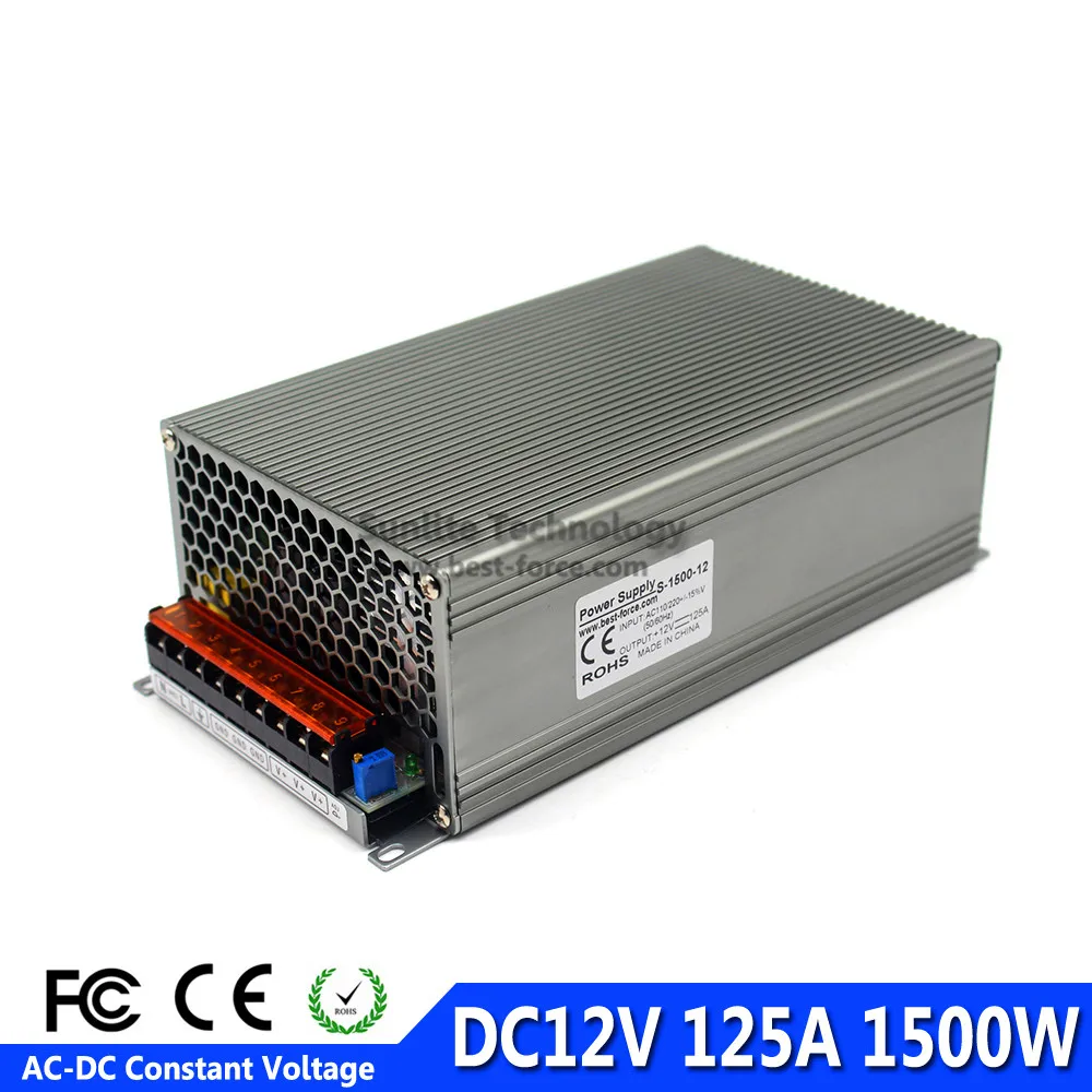 Один Выход Питание DC12V трансформатор 220V 110V AC к DC 12V 125A 1500W переключатель источника питания адаптер для Светодиодные ленты светильник