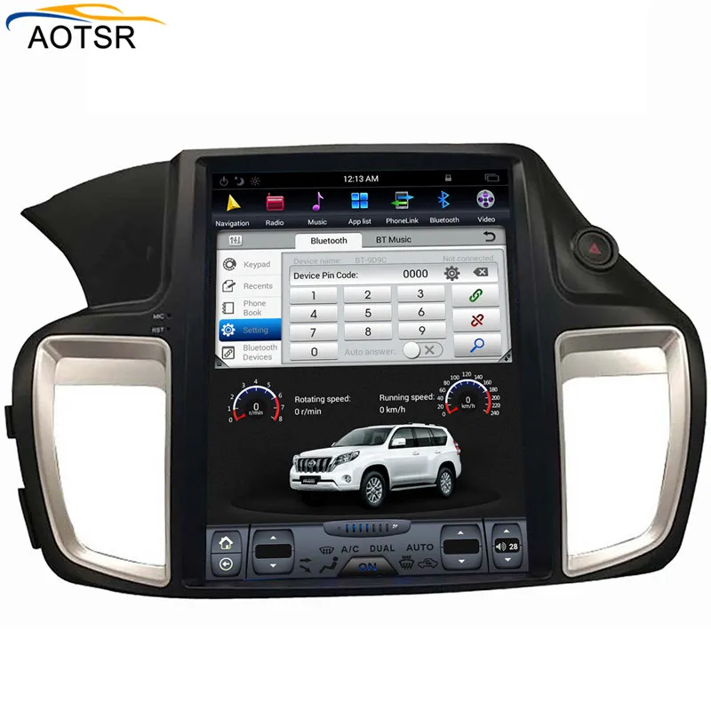 Clearance Tesla style 12.1"Big screen Android 7.1 Quad core Car radio GPS Navigation for HONDA ACCORD nine 2013-2018 autostereo no dvd 5