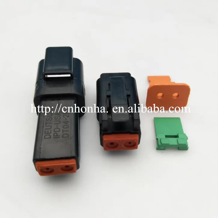 

2 Pin Black DT06-2S DT04-2P Waterproof Male Female Electrical Wire Auto Connector Plug 22-16AWG for Deutsch