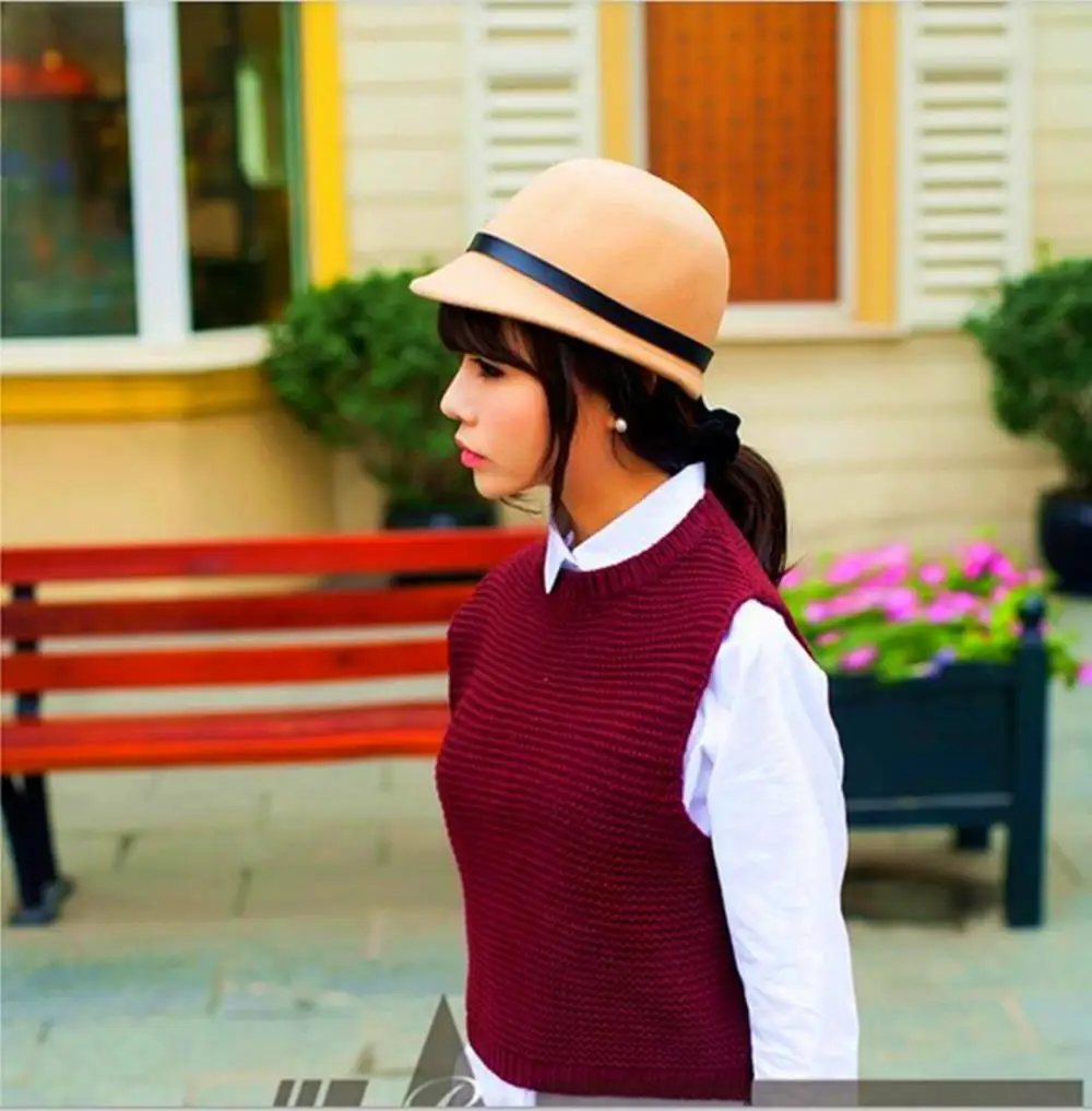 Новая мода Nae Горячая Шерсть Женская/Дамская стюардесса шляпа офисный берет Кепка конная Кепка