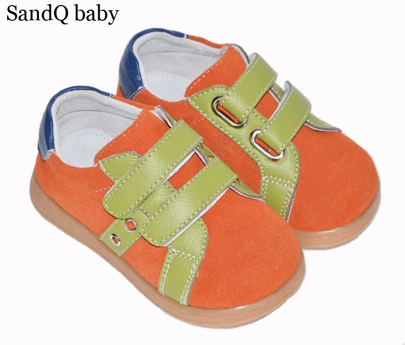 Новинка года; обувь для мальчиков; замшевая обувь оранжевого цвета на весну-осень; детская обувь на плоской подошве; chaussure zapato; SQ зеленый светильник; подходящая обувь