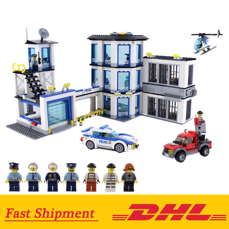

New 02020 965Pcs City Series The New Police Station Set Compatible With Legoing 60141 Building Blocks Bricks Toys for Children
