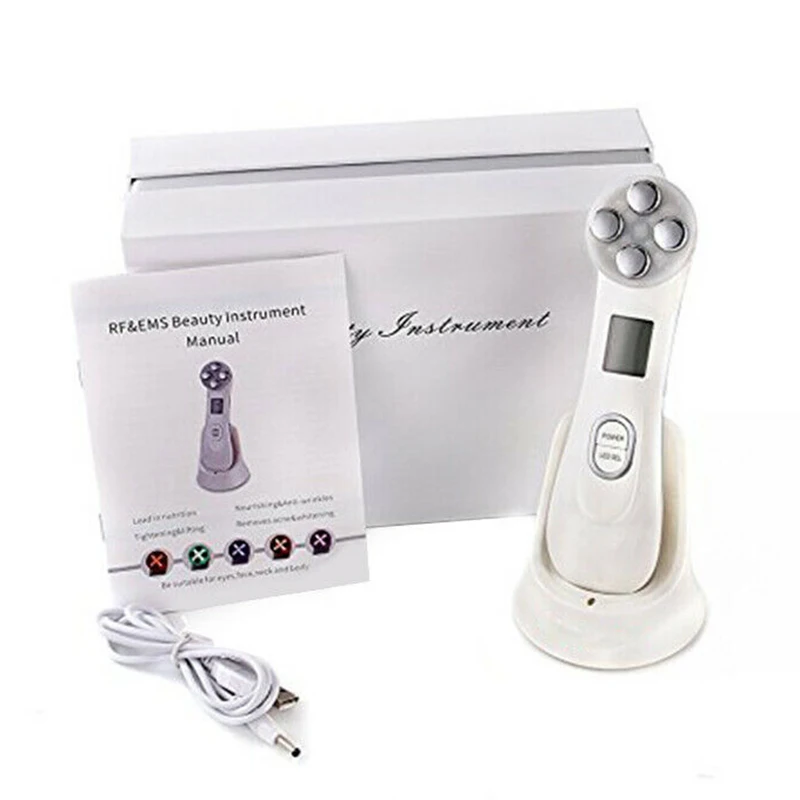 

5 In 1 Facial Skin Care Time Master Anti-Aging RF Face Toning LED Photon Therapy Device QRD88