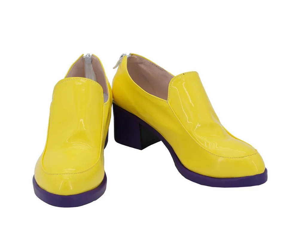 JoJo's Bizarre Adventure Giorno Giovanna Stand Gold Experience Cosplay Shoes Golden Boots High Heel  (2)