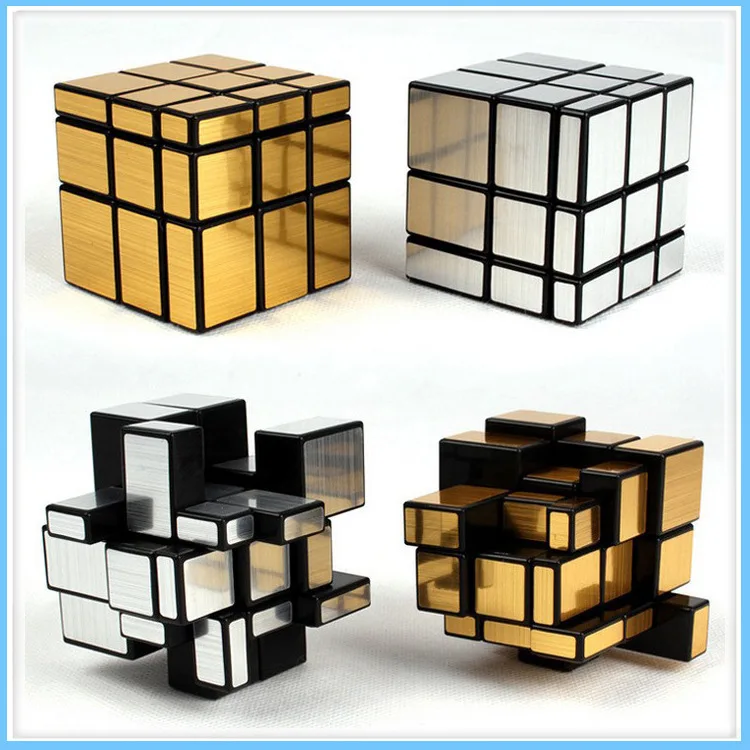 

3x3x3 Magic Mirror Cube Professional Gold&silver Cubo Magico Cast Coated Puzzle Speed Twist Learning And Education Toys