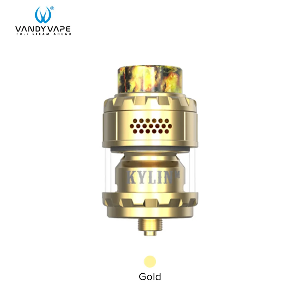 Vandy vape Kylin M RTA танк с Ni80 Сверхтонкий MTL плавленый Clapton провод против Vandyvape Kylin V2 атомайзер электронная сигарета - Цвет: Gold