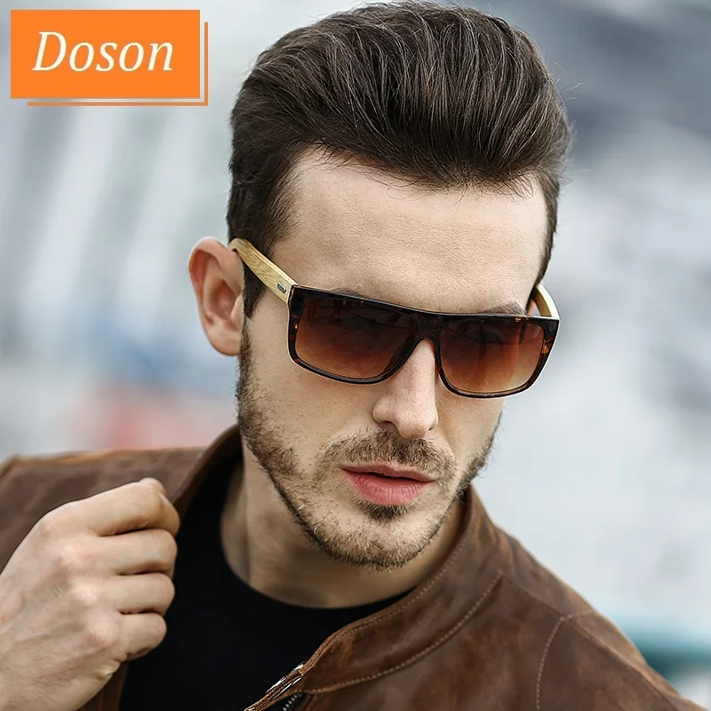 Rectangle Vintage Bamboo Sunglasses Men Women Gradent lens Driving Sun Glasses Retro Wood Mirror Shades Male Oculos De Sol UV400