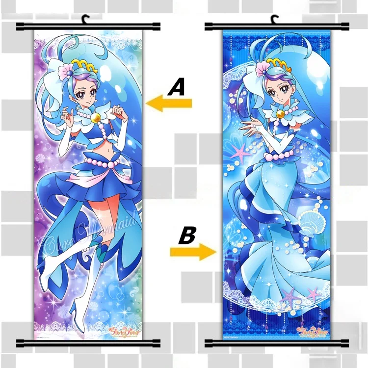 33X95 см Go! Принцесса Precure Minami Kaido Cure Русалка аниме мультфильм прокрутки Настенная