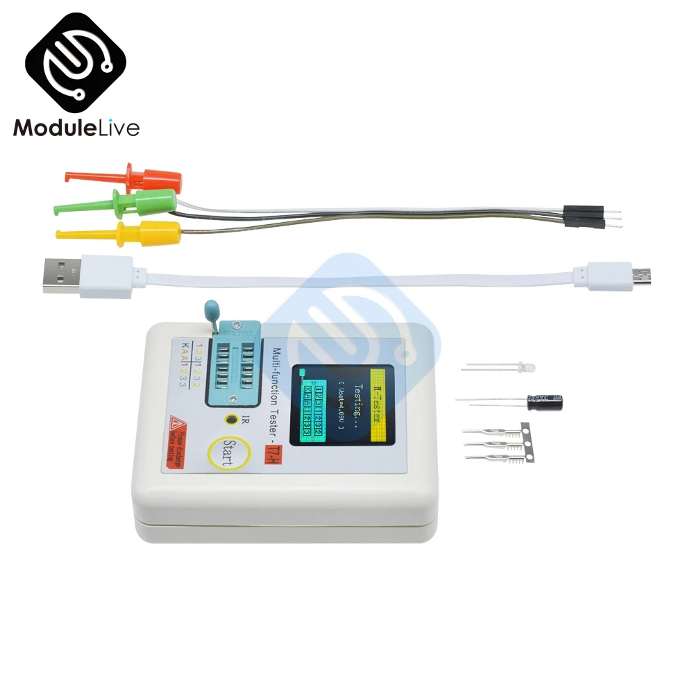 TC-T7-H T7 транзистор тест er TFT Диод Триод измеритель емкости LCR ESR Электрический Тест метр NPN PNP мультиметр Высокая точность