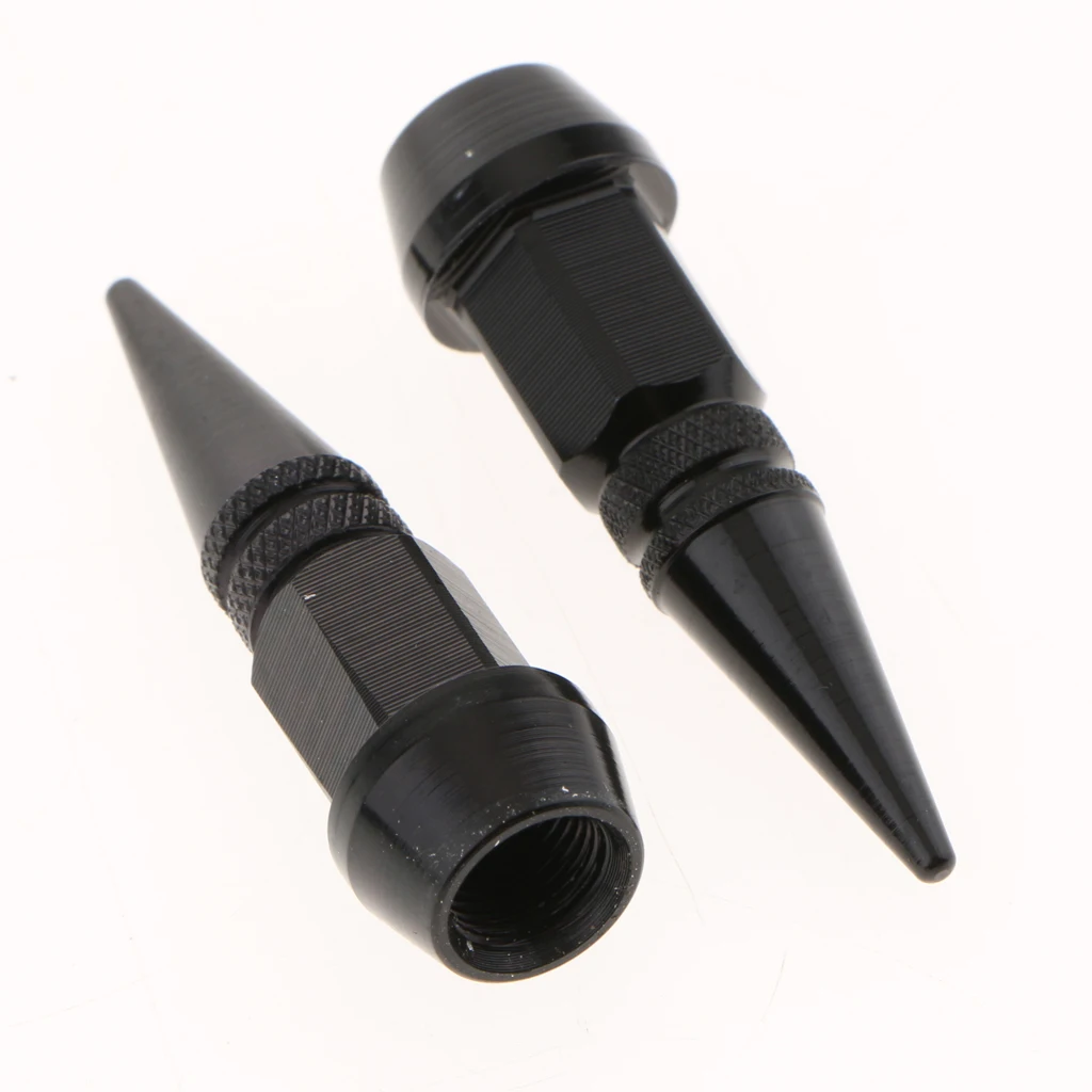 4 Pack 45MM Long Spike Style Polished Motorcycle Car Auto Bike Spike Shape Dustproof Tire Wheel Stem Valve Caps Multi Color 